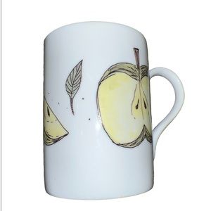 Russ Berrie & Co Porcelain Sliced Apples Mug 3 3/4" H